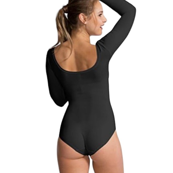 NEW SPANX Long Sleeve Base Body Suit FS6015 Very Black Size Medium - Picture 3 of 9
